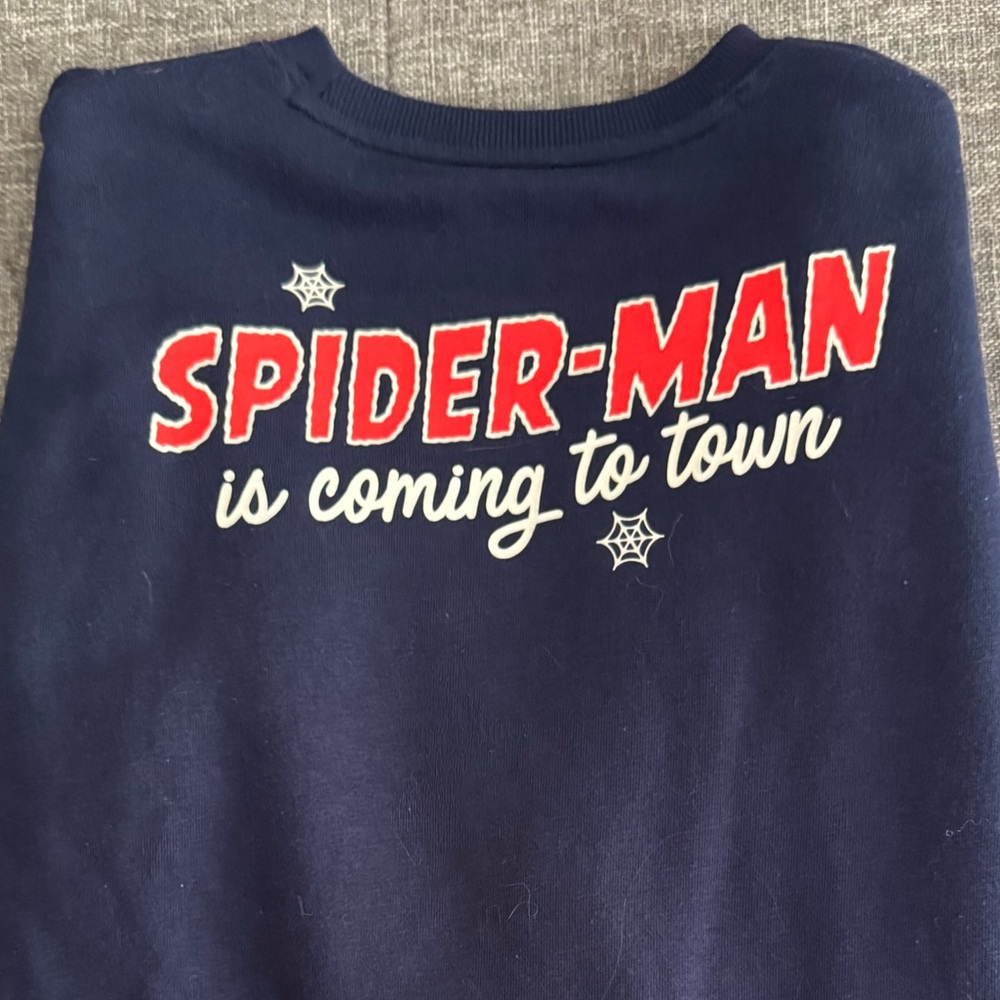 Marvel Navy Christmas Spider-Man Kids Sweater - Picture 2 of 2